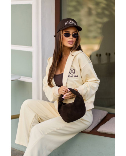 94 Спортивний костюм з трьохнитки з капюшоном та вишивкою