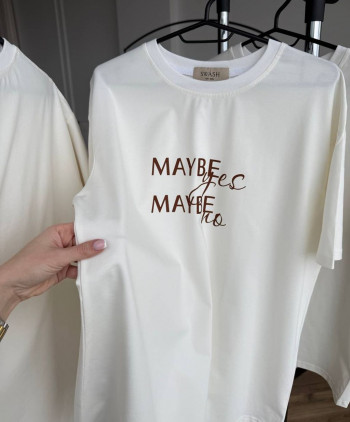 29 Футболка молочна maybe yes