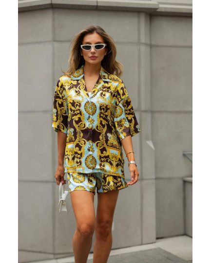 36 костюм шовковий із шортами