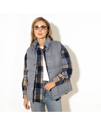 17/1 Жилетка пухова Кашемірова на кнопках