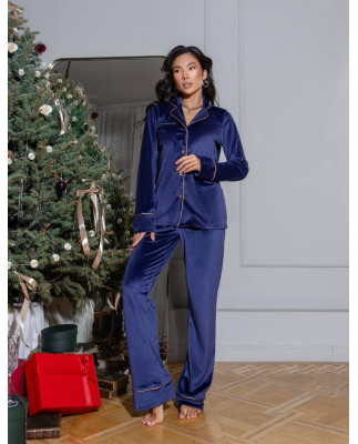 13 велюрова піжама з кантом