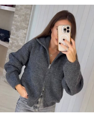 105 Кардиган в’язаний на блискавці