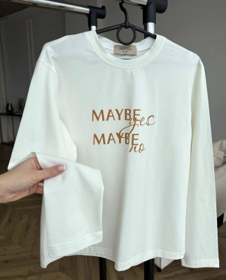 71 лонгслів молочний maybe yes