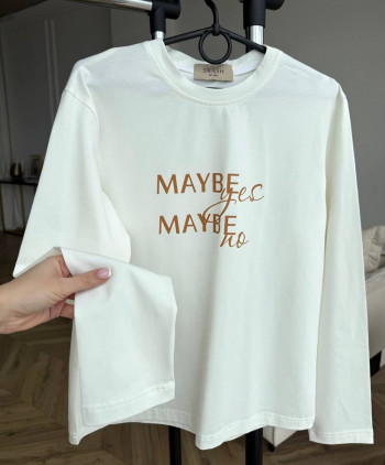 71 лонгслів молочний maybe yes