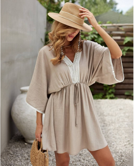 48 плаття міні лляне з прошвою