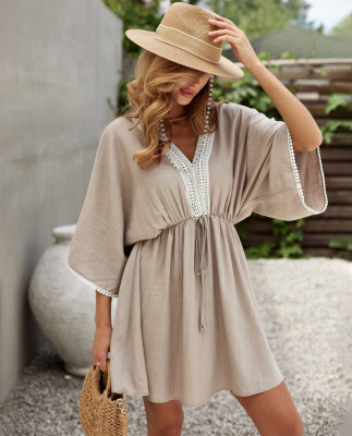 48 плаття міні лляне з прошвою