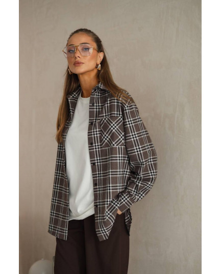 15 сорочка в клітинку з фланелі на ґудзиках