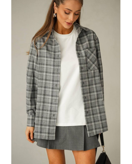 15 сорочка в клітинку з фланелі на ґудзиках