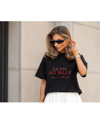 29 футболка чорна La vie est 29 футболка чорна La vie est