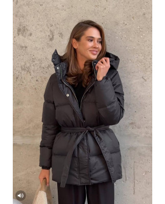 66 Пуховик з Капюшоном на блискавці водовідштовхувальний