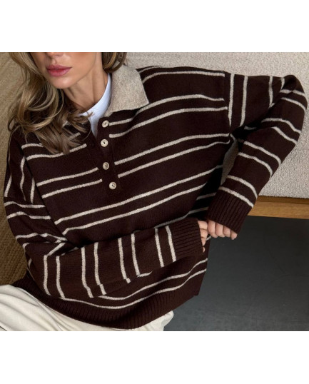 113 Світер в’язаний з маленькою смужкою