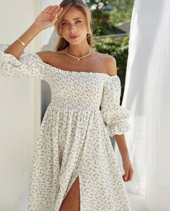 33 сукня міді муслінова на резинці