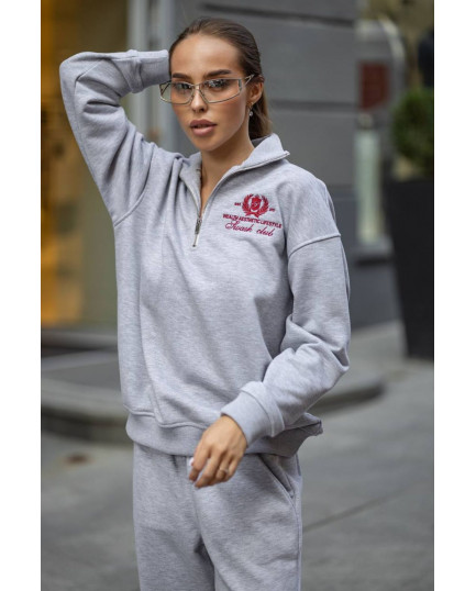 60 Спортивний костюм з короткою молнією з вишивкою