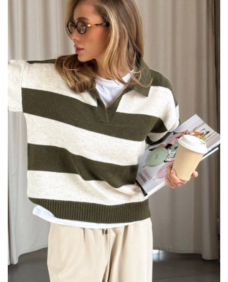 112 Світер в’язаний широка смужка