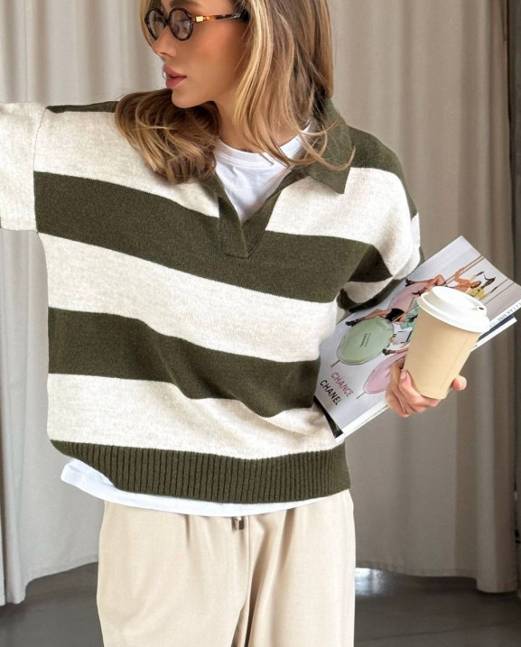 112 Світер в’язаний широка смужка