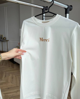 71 лонгслів молочний merci