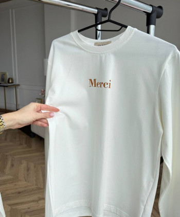 71 лонгслів молочний merci