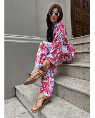 37 костюм шовковий зі штанами