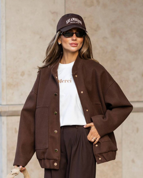 26 Бомбер кашеміровий на кнопках