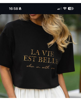 29 футболка чорна La vie est 29 футболка чорна La vie est