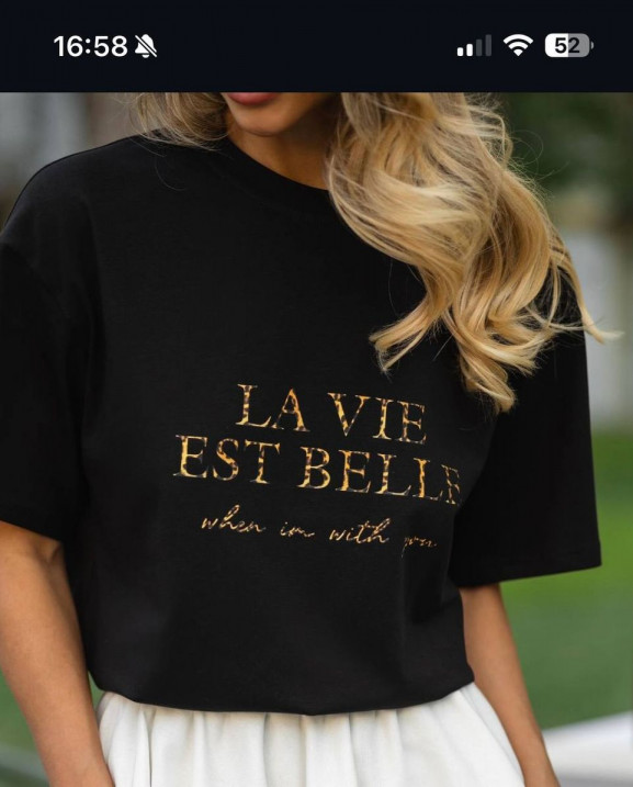 29 футболка чорна La vie est