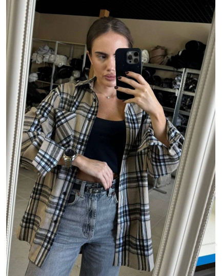 15 сорочка в клітинку з фланелі на ґудзиках