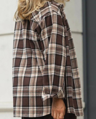 15 сорочка в клітинку з фланелі на ґудзиках