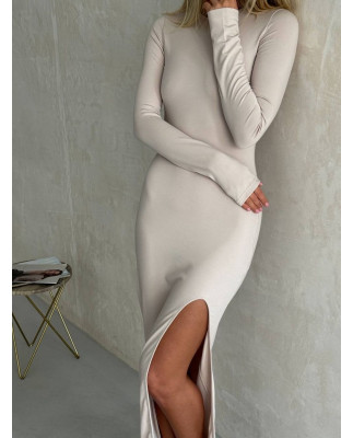 31 Плаття максі віскозне з розрізом на нозі