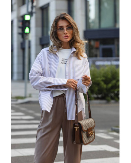 54 Сорочка бавовняна в смужку