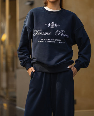 59 Спортивний костюм Худі з вишивкою з прямими штанами