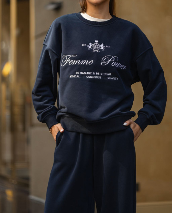 59 Спортивний костюм Худі з вишивкою з прямими штанами