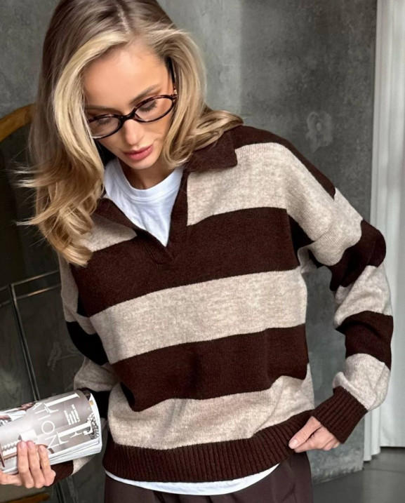 112 Світер в’язаний широка смужка