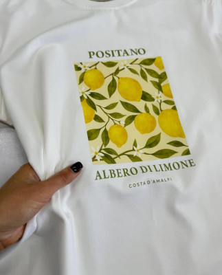 29 футболка молочна Лимони