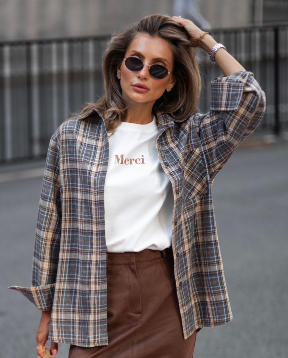 15 сорочка в клітинку з фланелі на ґудзиках