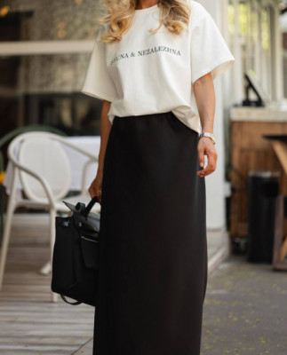 35 спідниця міді сатинова