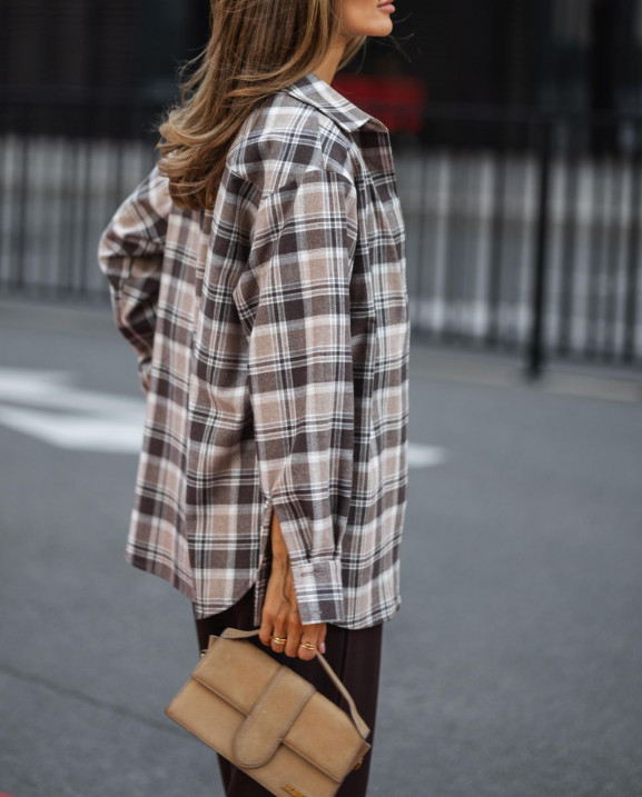 15 сорочка в клітинку з фланелі на ґудзиках