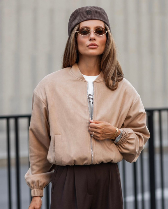 88 Бомбер з замши