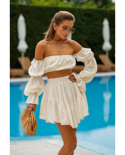 84 юбка трапеція льняна + топ