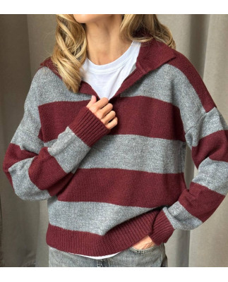 112 Світер в’язаний широка смужка