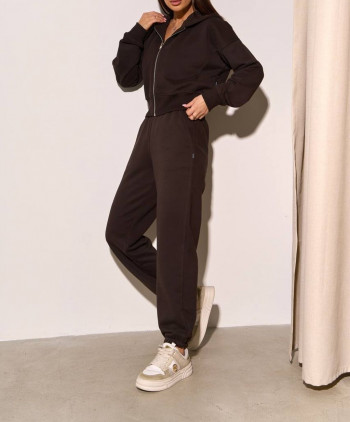 0809 спортивний костюм на блискавці з капюшоном зі штанами на резинці