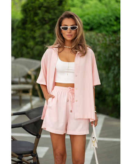 82 Льняний костюм Лаура сорочка + шорти