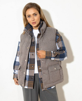 17/1 Жилетка пухова кашемірова на кнопках