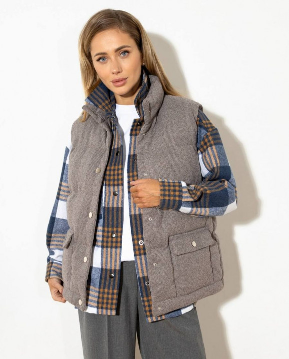 17/1 Жилетка пухова кашемірова на кнопках