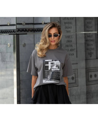 29 футболка сіра леопард на задніх лапах 29 футболка сіра леопард на задніх лапах