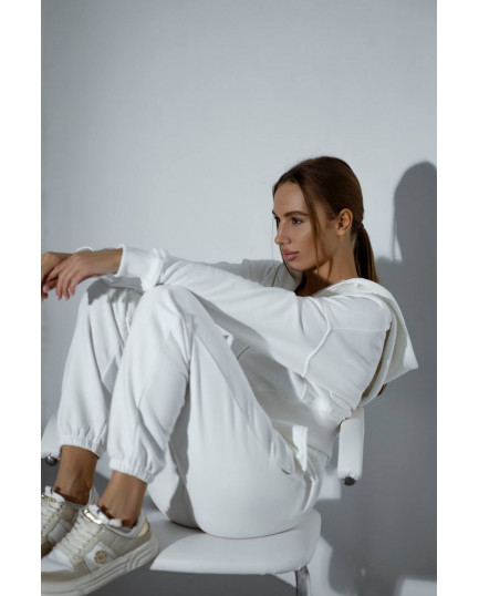 0809 спортивний костюм на блискавці з капюшоном зі штанами на резинці