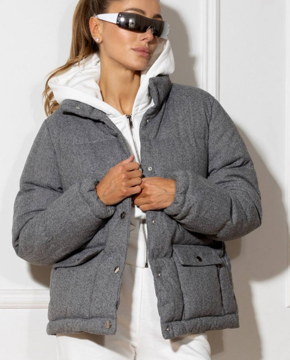 18/1 куртка пухова кашемірова на кнопках