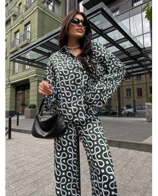 37 костюм шовковий зі штанами