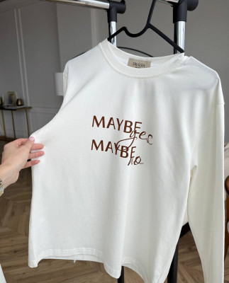 71 лонгслів молочний maybe yes