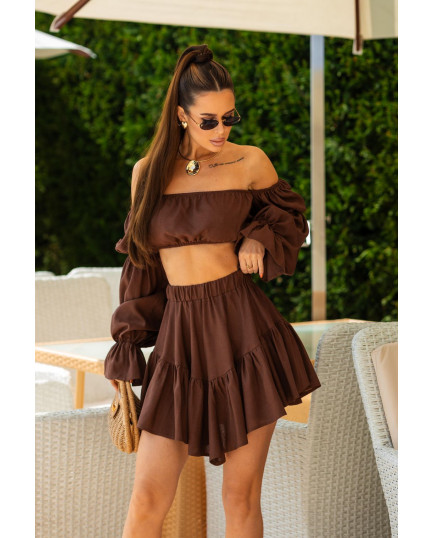 84 юбка трапеція льняна + топ