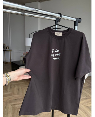 29 футболка коричнева to be my owr